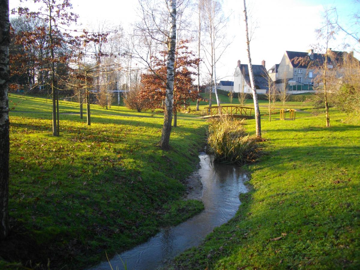 Parc urbain en zone humide